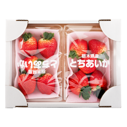 Japanese Tochigi Red Strawberries 2pk 1 case