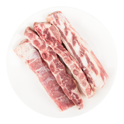 Pork Spare Rib Strips with Soft Bone, End cuts 1.5 lb
