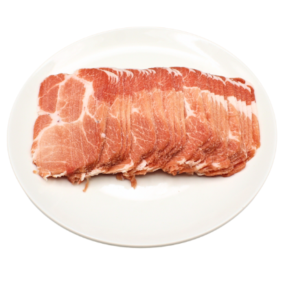 Sliced Pork Collar Butts, Frozen 1 lb
