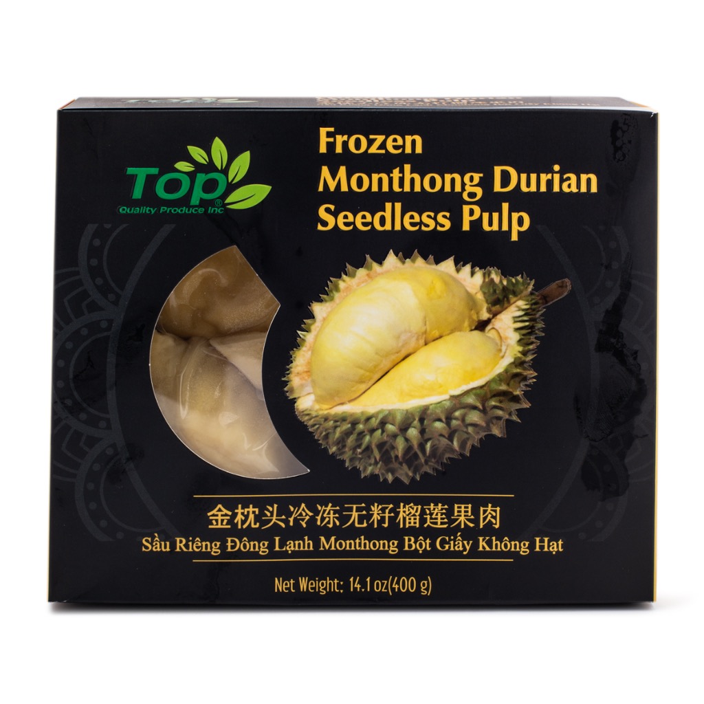 Top Monthong Durian Seedless Pulp, Frozen 400 g