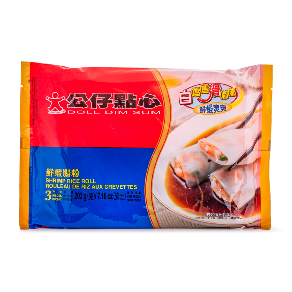 Doll Dim Sum Shrimp Cheong Fun Rice Roll, Frozen 203 g