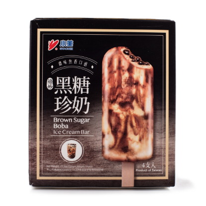 Shao Mei Brown Sugar Boba Milk Tea Ice Cream Bars 4pc 320 g