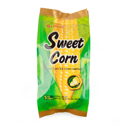 Lotte Sweet Corn Ice Cream Sandwich 5ct 140 ml