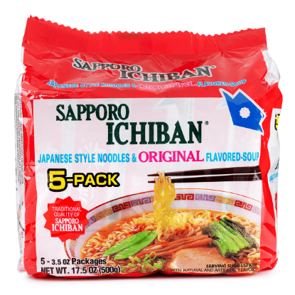 Sapporo Ichiban Instant Noodle, Original Flavor 5pk 17.5 oz