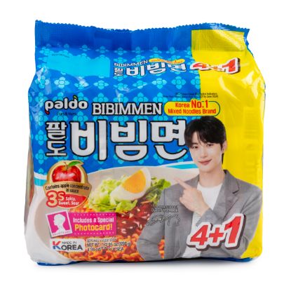 Paldo Bibim Men Instant Noodles, Spicy Korean Flavor 130g*5 650 g