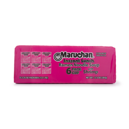Maruchan Instant Lunch, Ramen Noodle Soup Cup, Shrimp Flavor 2.25 oz*6 pack