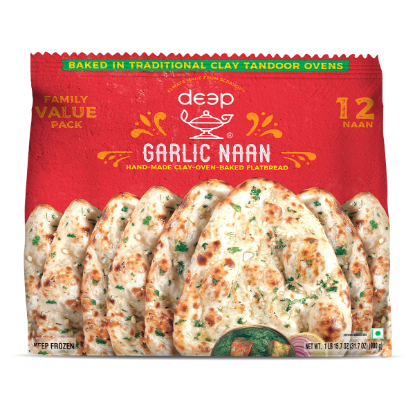 Deep FamilyPack Garlic Naan (12Pc) 31.7 oz