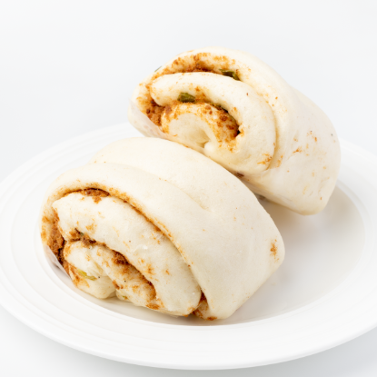 Hand-Made Steamed Pork Floss Green Onion Roll 4 pcs 1 each