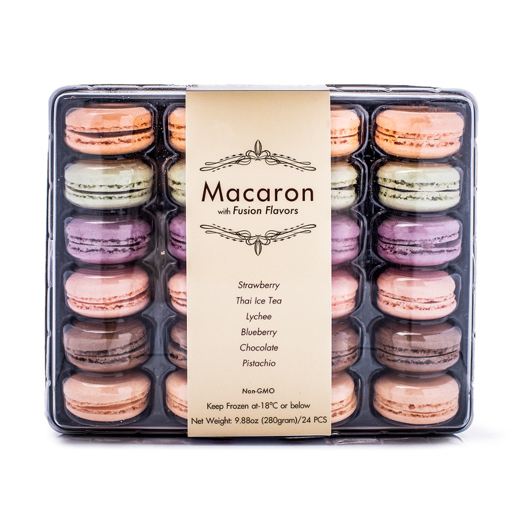Macaron with Fusion Flavors, Assorted 24pcs Frozen 9.88 oz