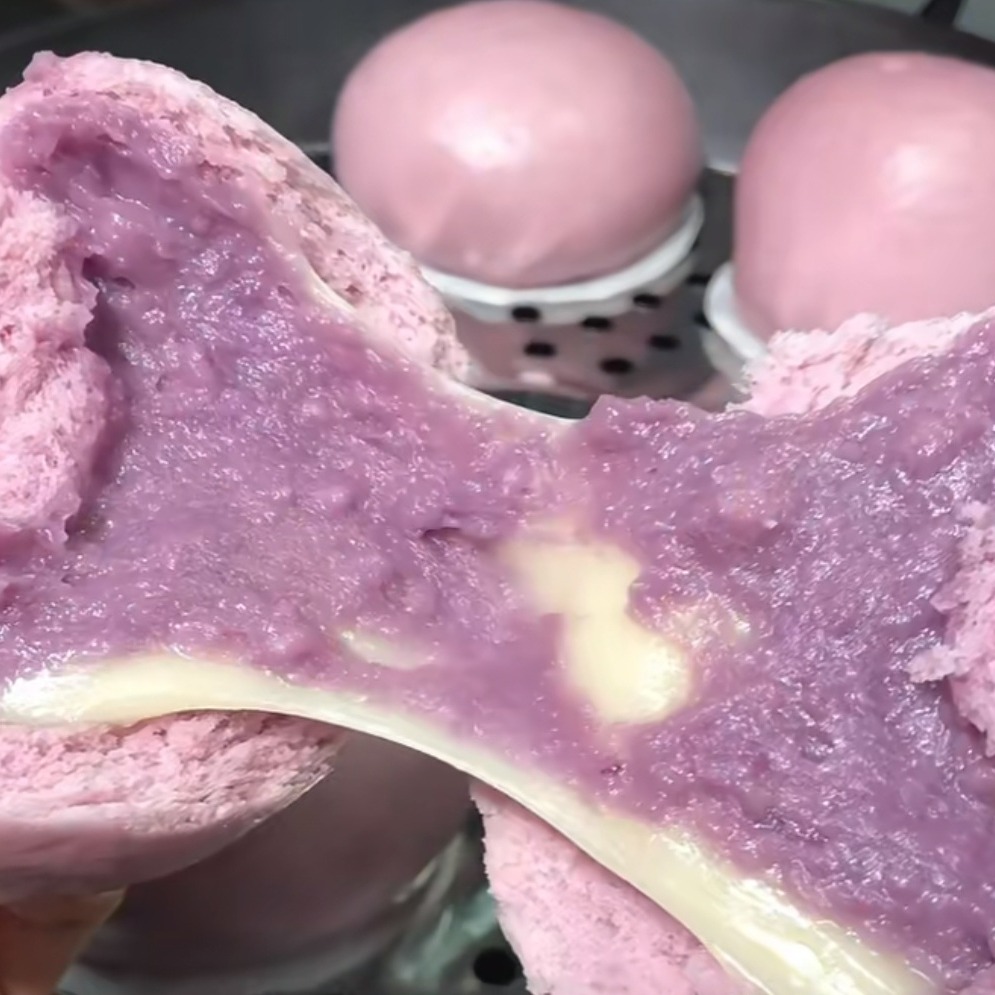 Hand-Made Purple Yam & Mochi Bun 6pcs 1 each