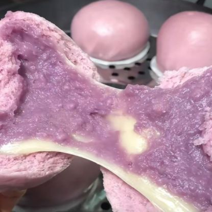 Hand-Made Purple Yam & Mochi Bun 6pcs 1 each