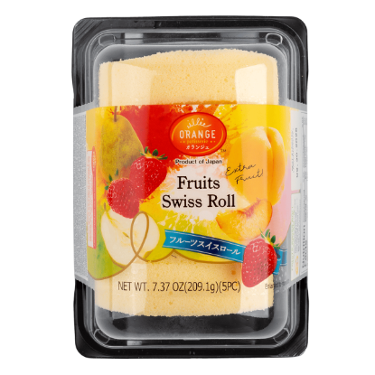Orange Swiss Roll with Fruits 184 g
