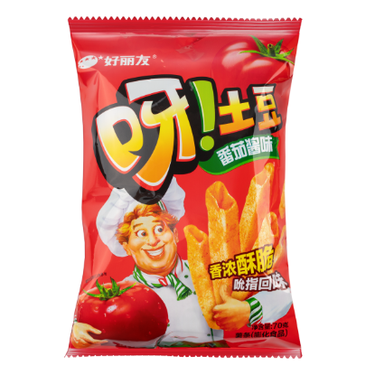 Fry Cut Potato Chips, Tomato Flavor 70 g