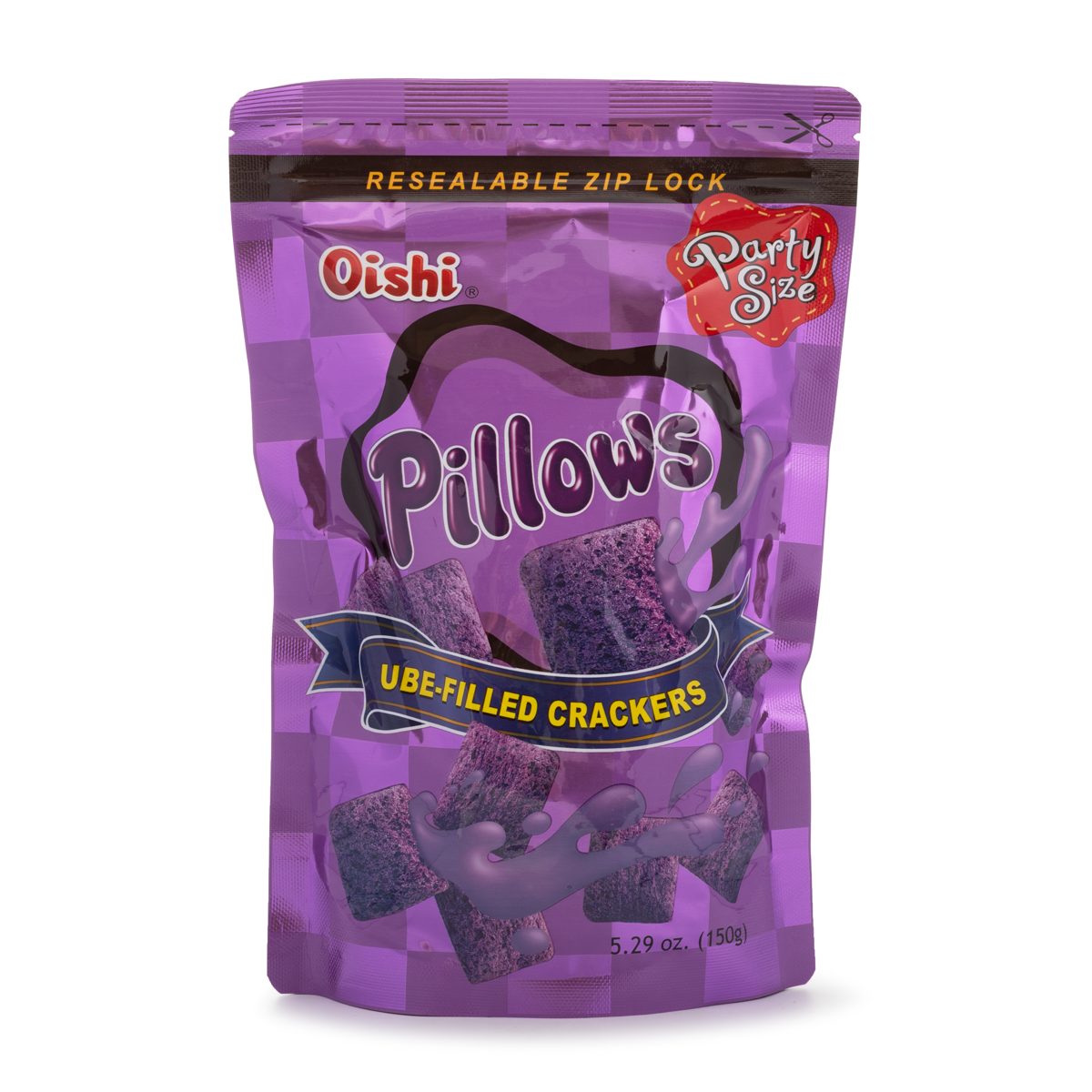 Oishi Pillows Ube Filled Crackers 150 g