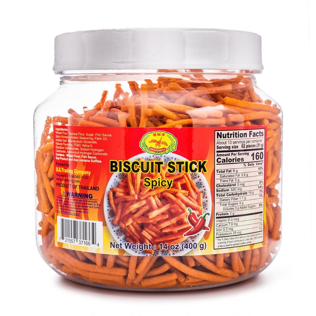 Dragonfly Biscuit Sticks, Spicy 400 g