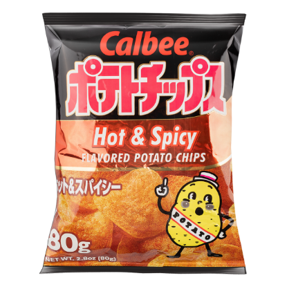 Calbee Potato Chips Hot & Spicy 80 g