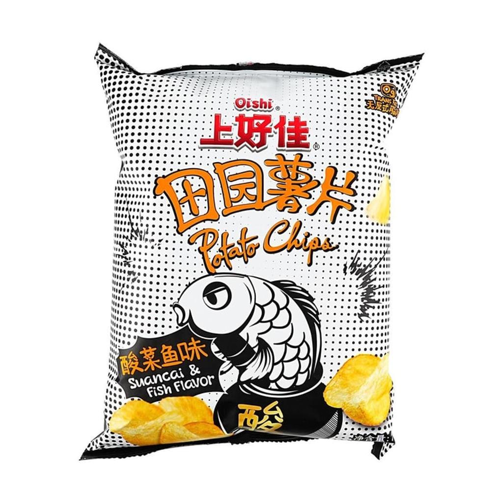 OISHI X TAIER Potato Chips (Pickled Cabbage Fish Flavor) 80 g