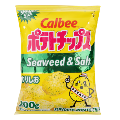 Calbee Potato Chips Salt&Seaweed MEGA Size 200 g
