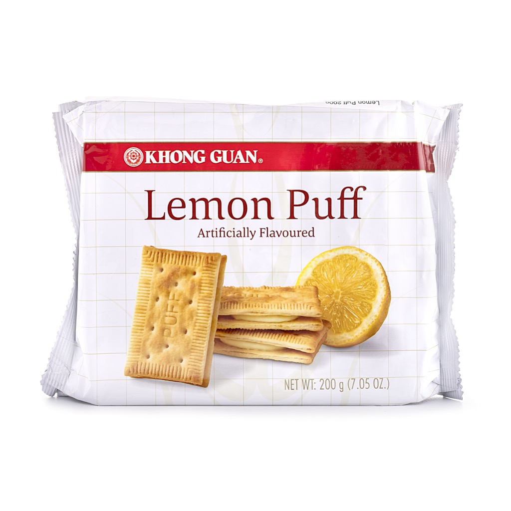 Khong Guan Lemon Puff Sandwich Cookies 200 g