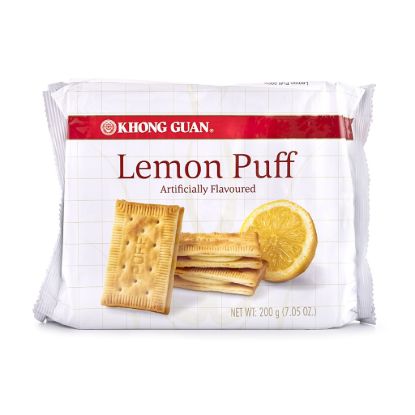Khong Guan Lemon Puff Sandwich Cookies 200 g