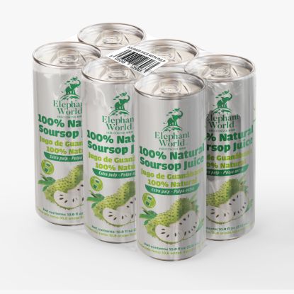 Elephant World 100% Natural Soursop Juice 10.8 fl.oz*6 cans