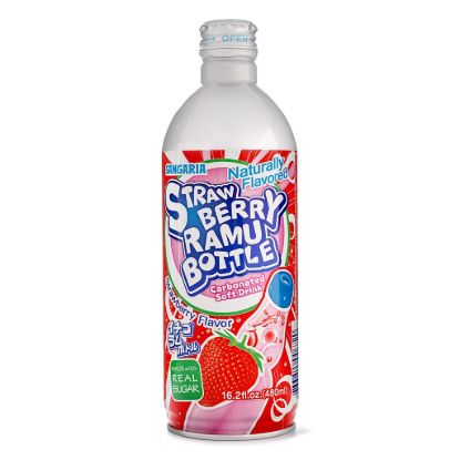 Sangaria Ramune Soda Strawberry Flavor 480 ml