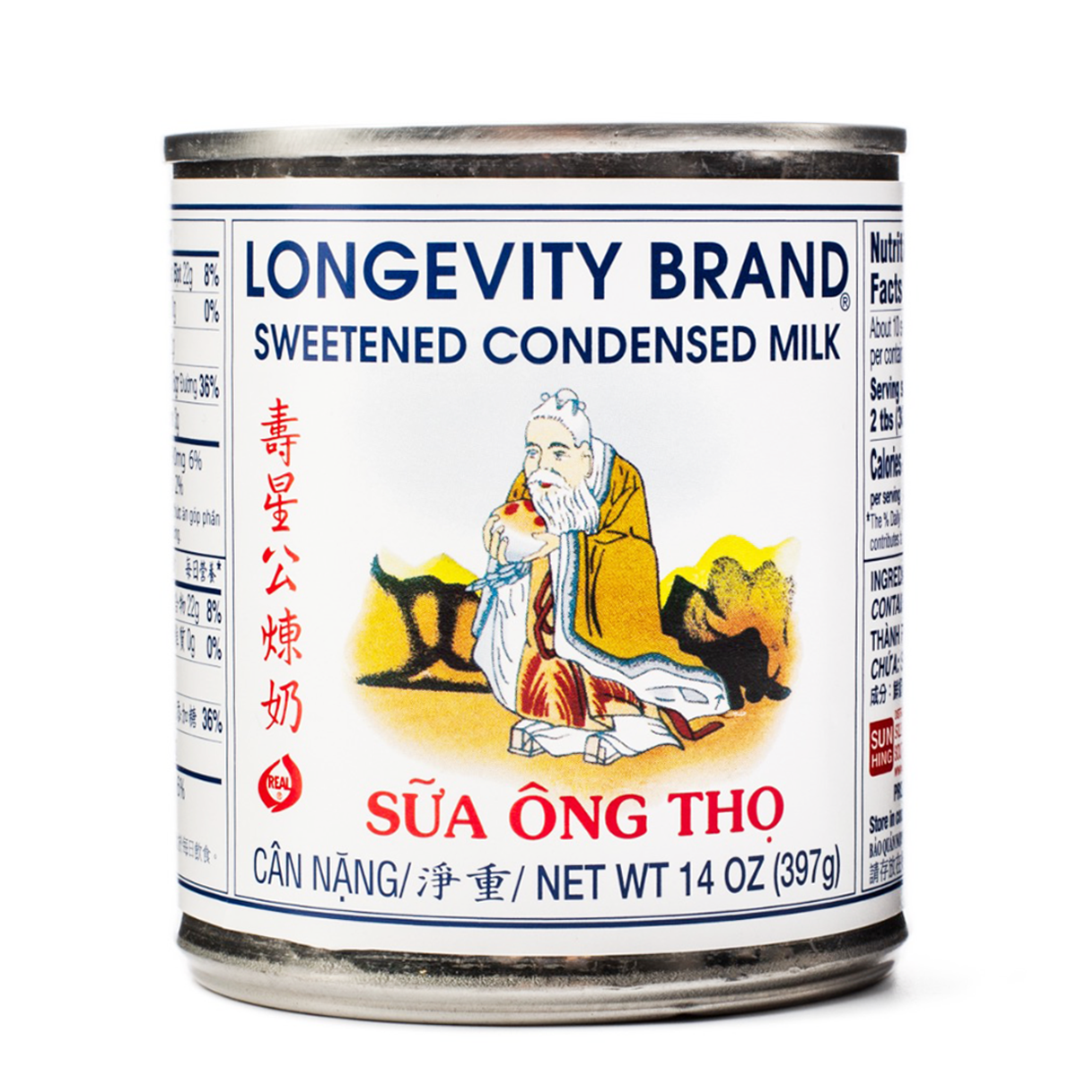 Longevity Brand Sweetened Condensed Milk 14 oz