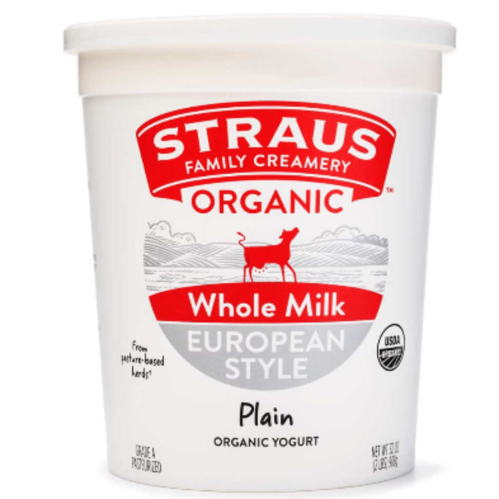 Straus Organic Whole Milk Plain Yogurt 32 oz 32 oz