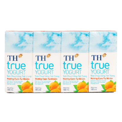 TH True Yogurt Drink Orange (Pack of 4) 180 ml