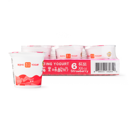 Beijing Yogurt Strawberry Flavor 6 oz*6 each