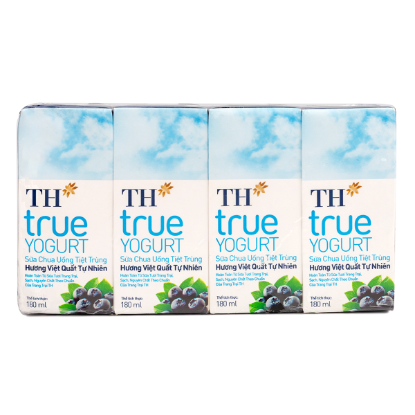 TH True Yogurt Drink Blueberry (Pack of 4) 180 ml