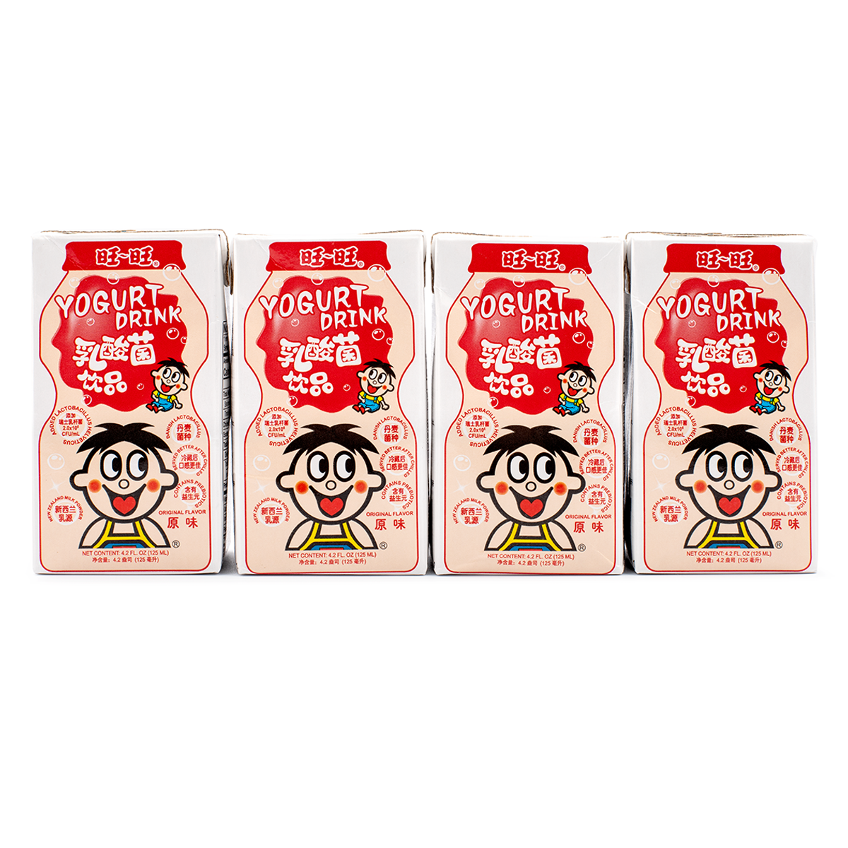 Want Want Yogurt Drink, Original Flavor 125 ml*4 pack