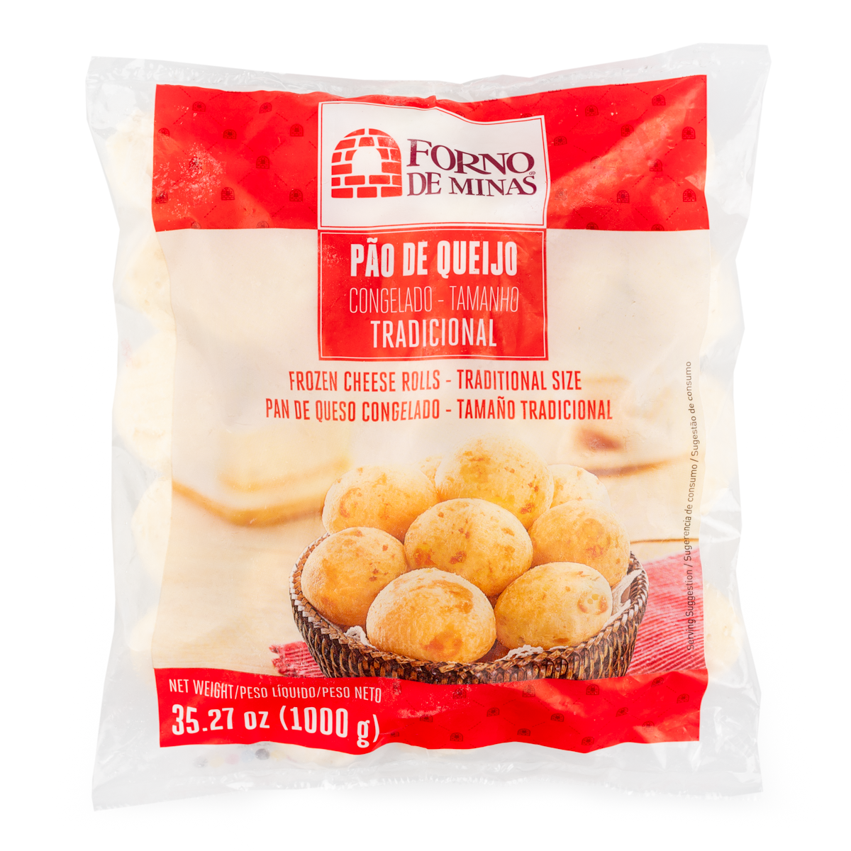 Forno de Minas Frozen Traditional Size Cheese Rolls 1000 g