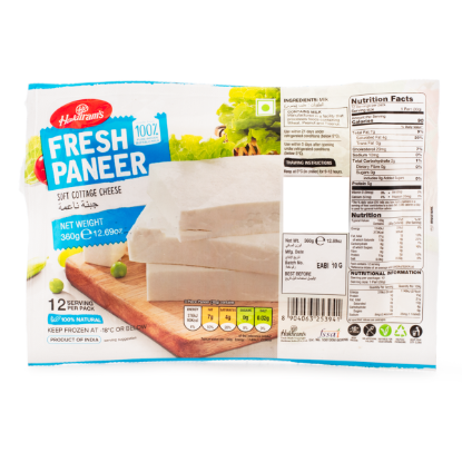 Haldiram's Fresh Paneer (Indian Cheese) Frozen 360 g