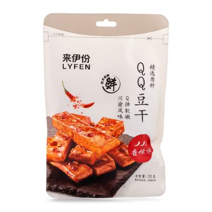 LYFEN QQ Dried Bean Curd, Spicy Flavor 125 g