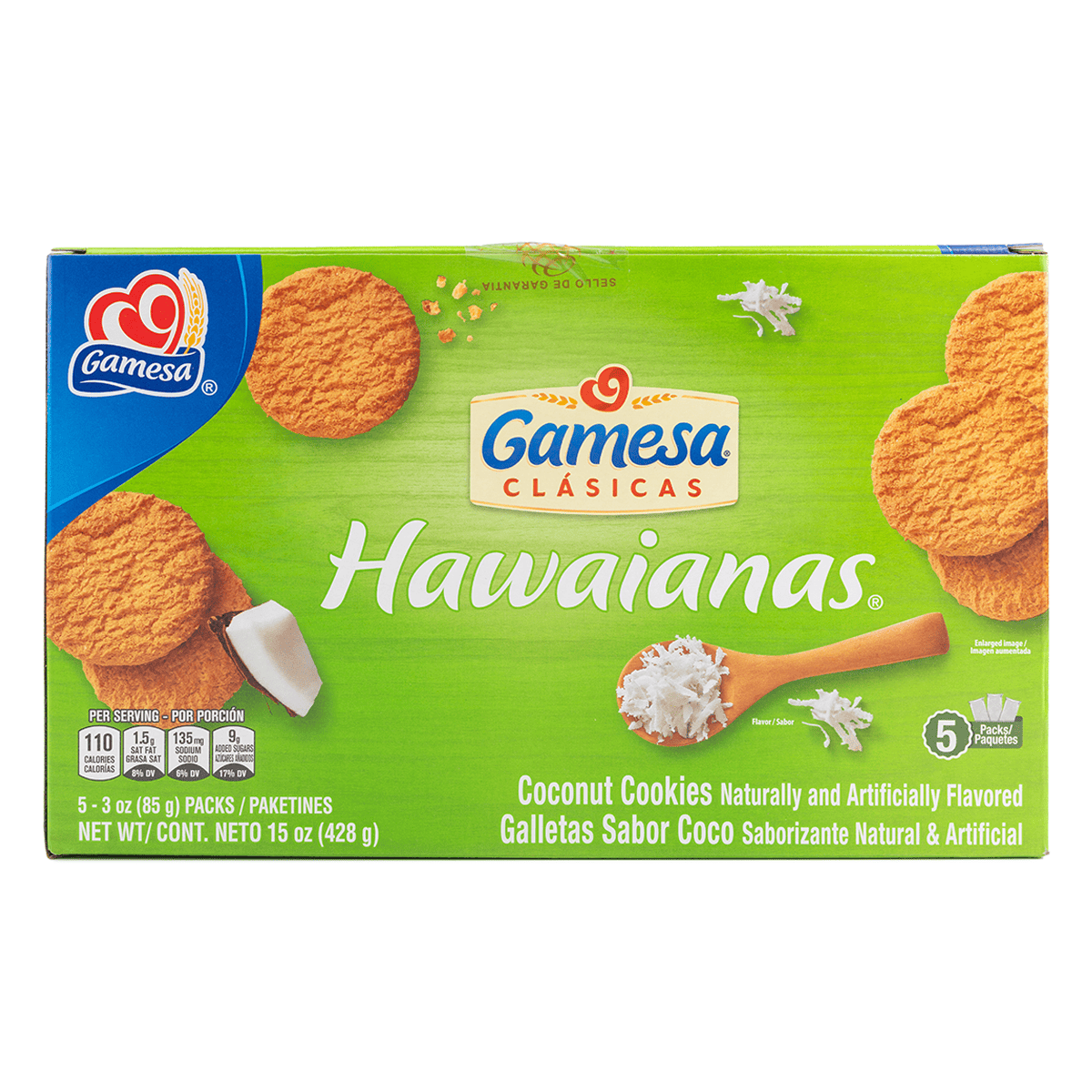 Gamesa Hawaianas Coconut Flavor Cookies 15 oz