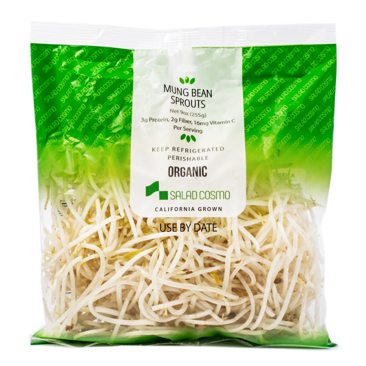Salad Cosmo Organic Mung Bean Sprouts 255 g