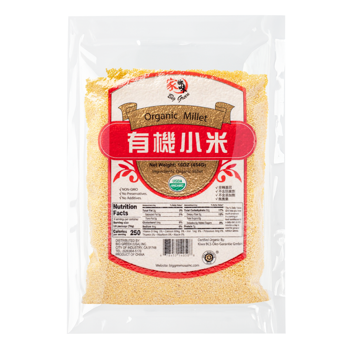 Big Green Organic Millet 454 g