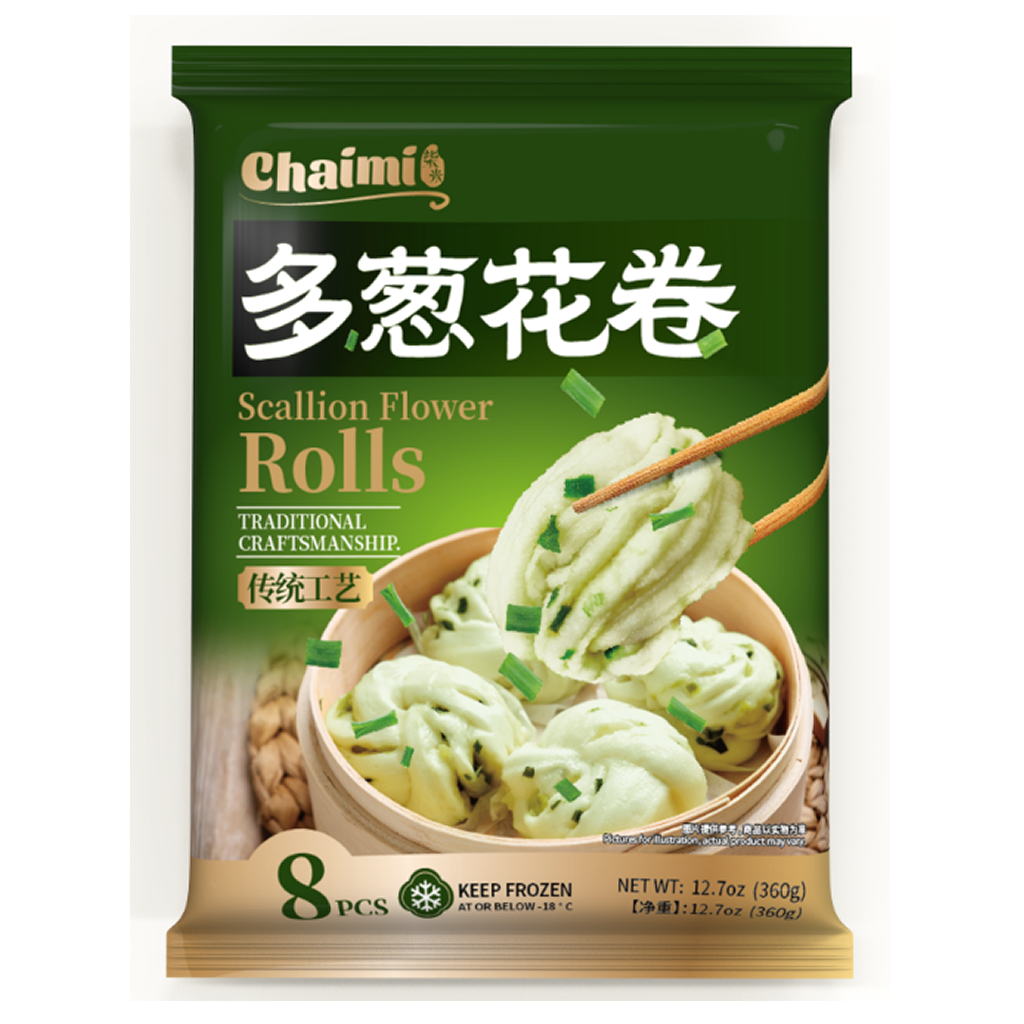 Chaimi Scallion Flower Rolls 8 pieces/pack 360 g