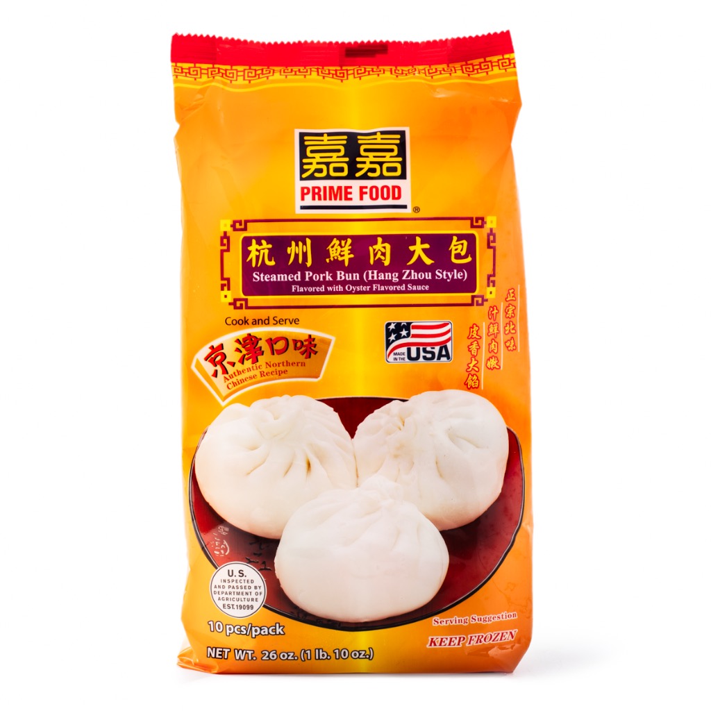 Prime Food Steamed Hang Zhou Style Pork Bun with Oyster Sauce, Frozen 10ct 735 g
