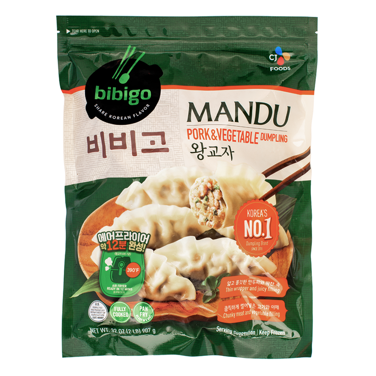 Bibigo Pork and Vegetable Dumpling Frozen 2 lb