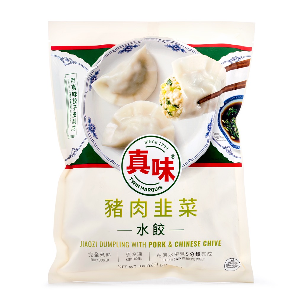 Twin Marquis Jiaozi Dumpling with Pork and Chive, Frozen 1 lb