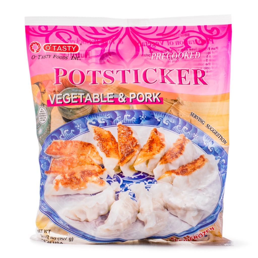 O'Tasty Precooked Vegetable and Pork Potstickers, Frozen 2 lb
