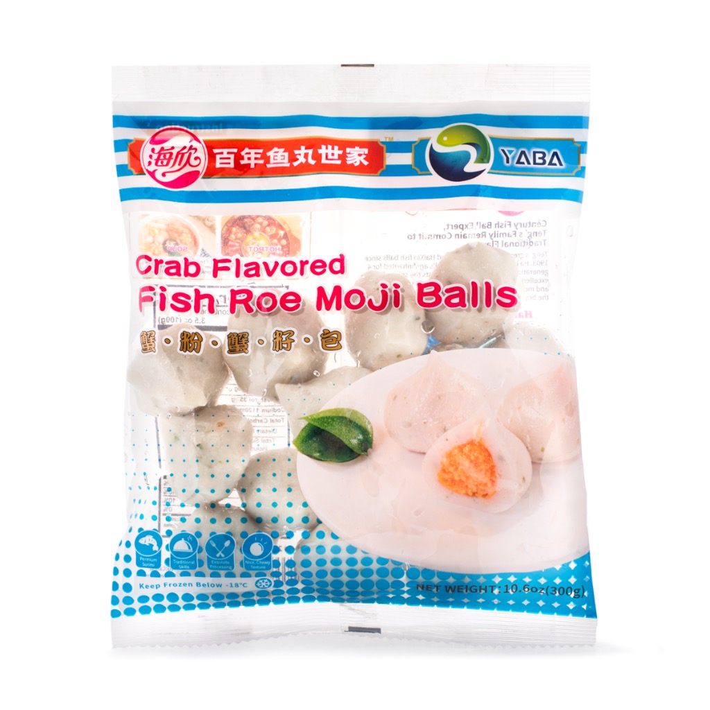 Yaba Crab Flavored Fish Roe Moji Balls, Frozen 10.6 oz