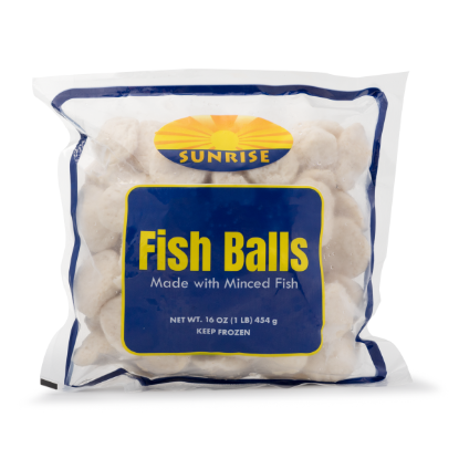 Sunrise Fish Balls (Flat), Frozen 1 lb