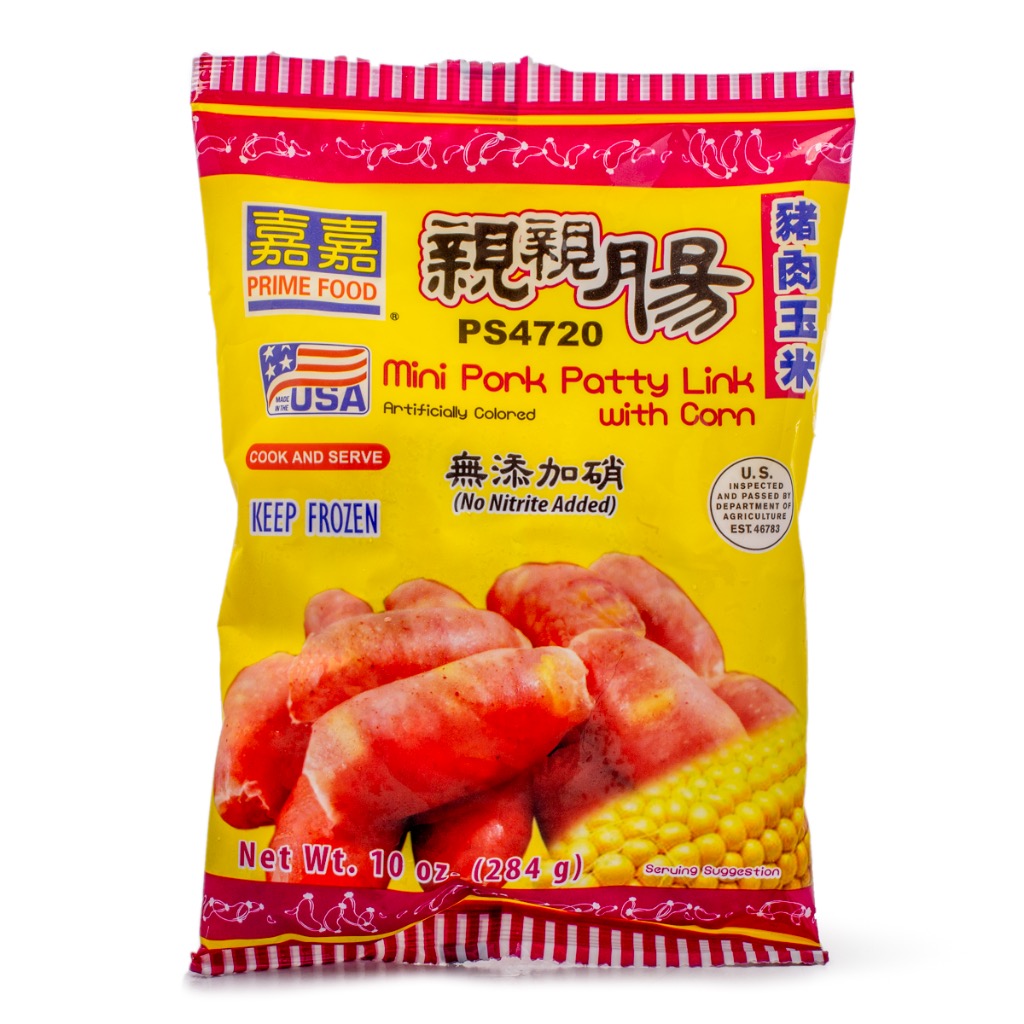 Prime Food Mini Pork Patty Link with Corn, Frozen 284 g
