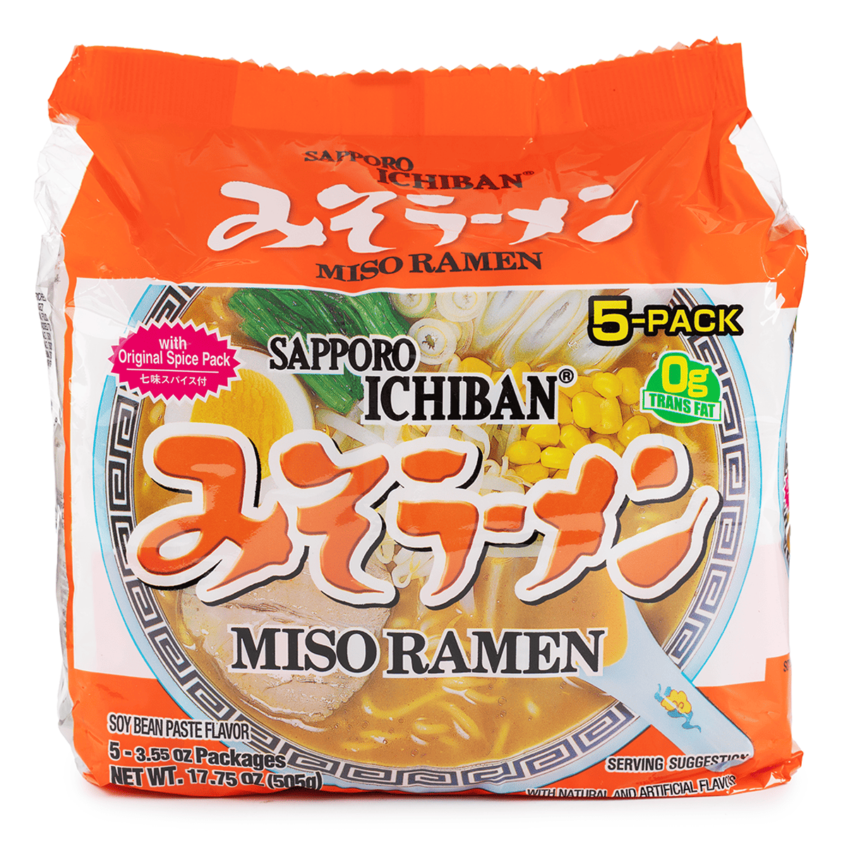Sapporo Ichiban Instant Noodle, Miso Flavor 101g*5 17.75 oz