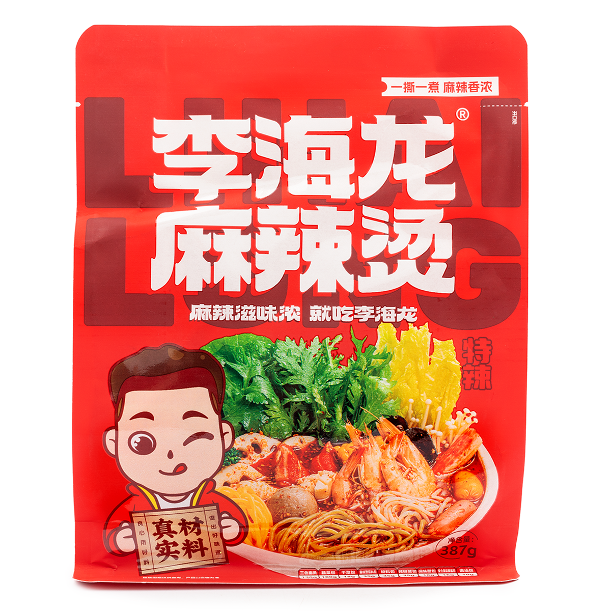 LIHAILONG hot pot instant noodle with soup base super spicy flavor 387 g
