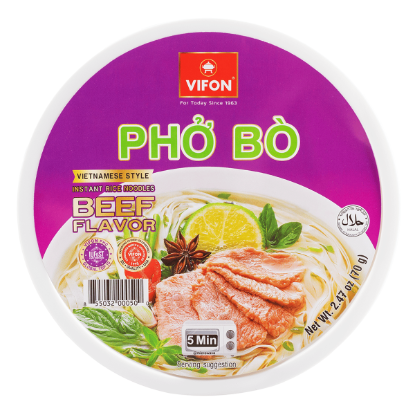 Vifon Pho Bo Vietnamese Instant Noodles, Beef Flavor 2.4 oz