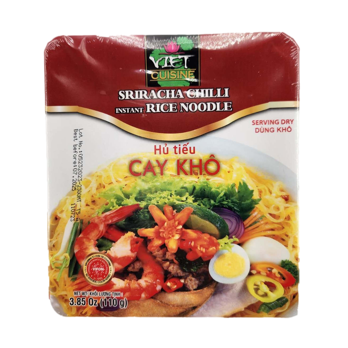 Vietcuisine Sriracha Chili Instant Rice Noodle 3.85 oz